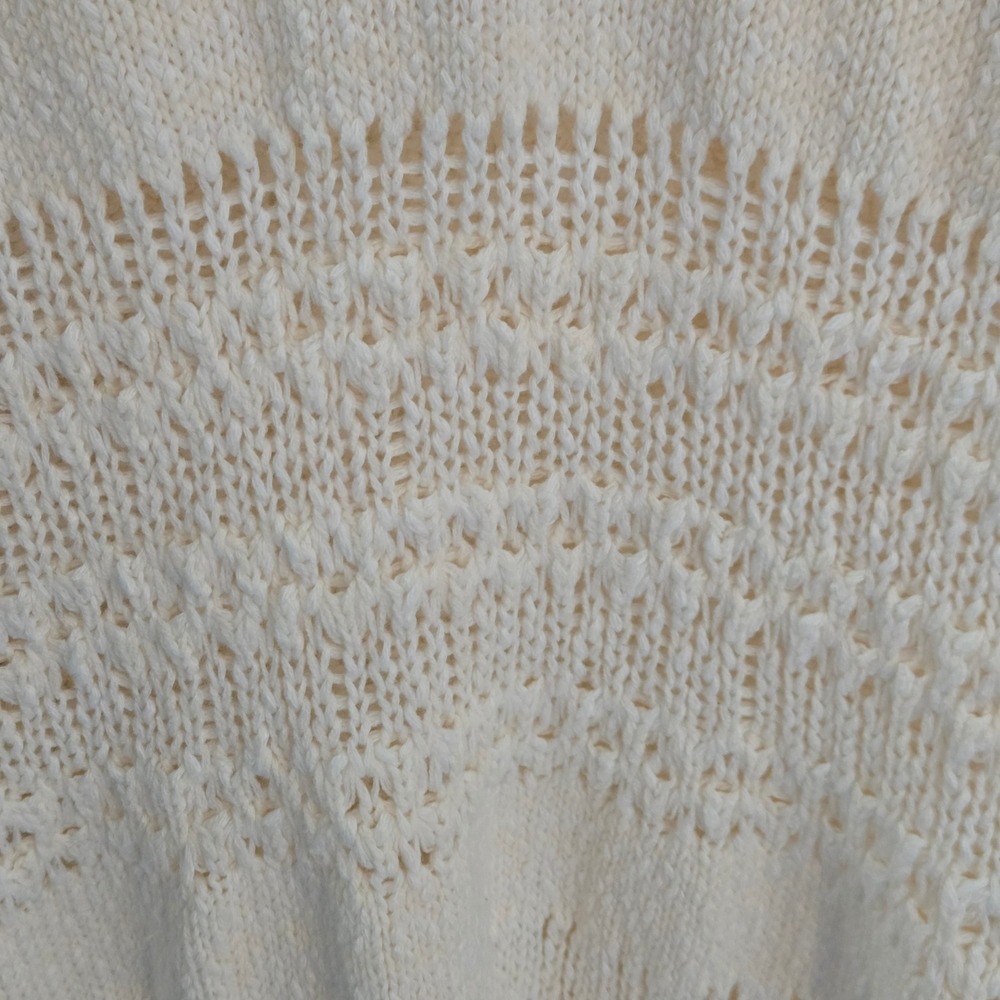 Free People Ivory Hot Tropics Pullover Sweater (S) Ivory Tunic Sweater Oversized - Picture 8 of 16
